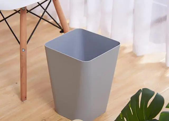 Alt view image 6 of 7 - Set of 4 Plastic Small Trash Can - 1.6 Gallon Square Wastebasket Garbage Can for Home Kitchen Office Bathroom