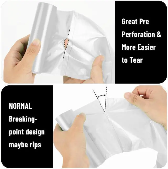 Alt view image 6 of 6 - 220Counts Small Trash Bags 4 Gallon, Flexible & Durable Small Garbage Bags, Unscented & Easy Tearing 4 Gallon Trash Bag for Kitchen, Bathroom, Bedroom, Office, Transparent,0.3Mil