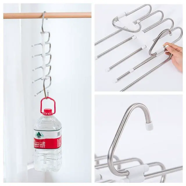 Alt view image 7 of 7 - Pants Hangers 2 Pack Space Saving Metal Closet Organizer,Clothes Pants Hangers,Anti-Slip Design,Closet Organizers and Storage for Pants Jeans Skirts Scarf Legging