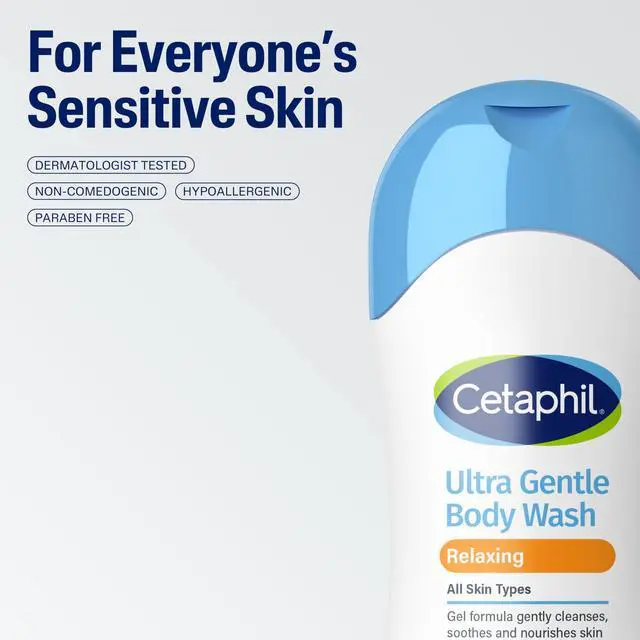 Alt view image 5 of 7 - Ultra Gentle Relaxing Body Wash, For Dry to Normal, Sensitive Skin, 16.9oz, with Aloe Vera, Calendula, Vitamin B5, Hypoallergenic, Dermatologist Tested