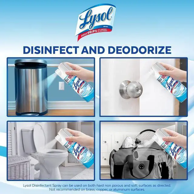 Alt view image 3 of 6 - Disinfectant Spray, Household Cleaning Supplies, Disinfecting Multi-Purpose Room Spray, Antibacterial Sanitizer, Deodorizer, Kills Hantavirus, Crisp Linen, 12.5 Fl Oz (Pack of 2)