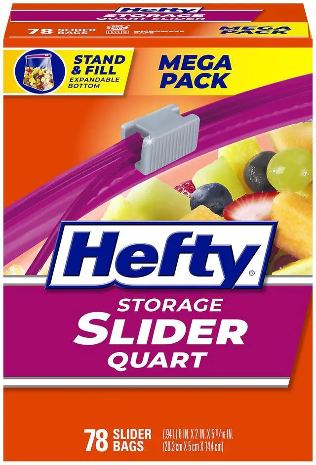 Main image of Slider Storage Bags, Quart Size, 78 Count