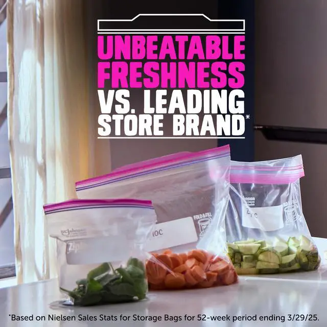 Alt view image 3 of 7 - Gallon Food Storage Bags, Stand-Up Bottom, Easy to Fill, 22 Count