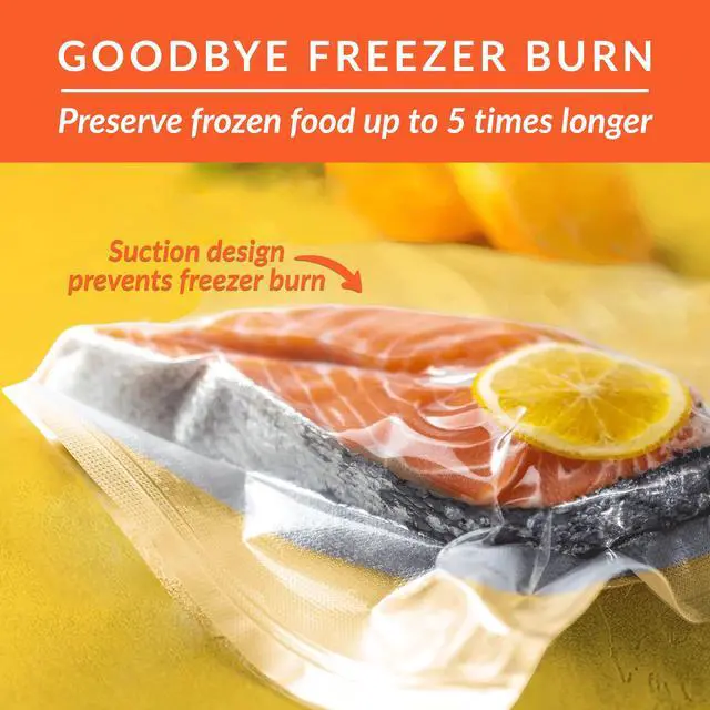 Alt view image 4 of 7 - Lock Vacuum Sealer Bags - Set of 2 8x50 Inch BPA-Free Rolls - Food Saver Vac Seal for Sous Vide & Meal Prep - Commercial Grade Foodsaver Bag