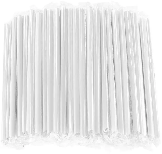 Main image of 100 Pcs Clear Boba Straws Smoothie Straws,Individually Wrapped Disposable Plastic Jumbo Large Wide-mouthed Milkshake Drinking Straws(0.43" Diameter and 9.45" long)