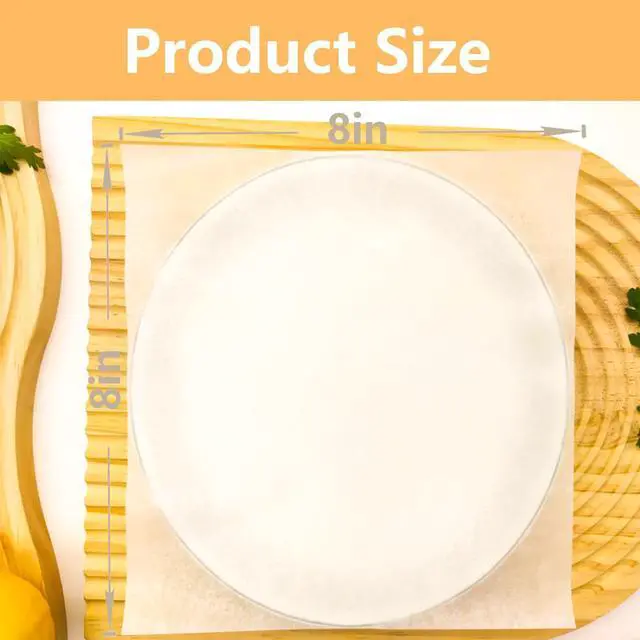 Alt view image 2 of 7 - 8x8 in Parchment Paper Sheets, White Parchment Paper for Baking, Square Baking Paper Sheets, Wax Paper Squares, Precut Parchment Sheets for Cookies, Air Fryer, Grilling Rack, Oven