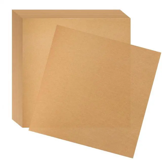 Main image of 100pcs 8x8 inch Unbleached Parchment Paper Sheets for baking, Squares Precut Brown Non-Stick Baking Parchment Hamburger Patty Paper Liners for Oven, Bread pan, Cakes pans, Air Fryer Liners