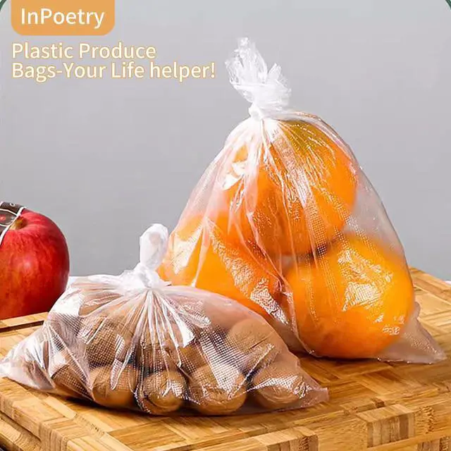 Alt view image 6 of 7 - Food Storage Bags, 12" x 16" Clear Plastic Produce Bags, for Food, Fruit, Vegetable, Kitchen, Refrigerator Storage, 350 Bags/Roll (1 Roll)