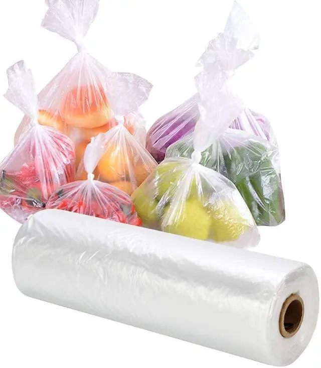 Main image of Food Storage Bags, 1 Roll 12 x 16 Plastic Produce Bag on a Roll Fruits, Vegetable, Bread, Food Storage Clear Bags, 350 Bags