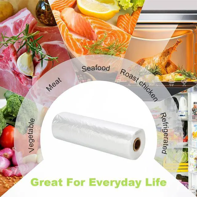 Alt view image 2 of 7 - Food Storage Bags, 1 Roll 12 x 16 Plastic Produce Bag on a Roll Fruits, Vegetable, Bread, Food Storage Clear Bags, 350 Bags