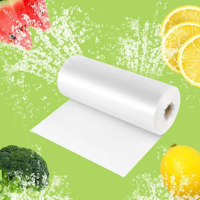 Alt view image 7 of 7 - Food Storage Bags, 1 Roll 12 x 16 Plastic Produce Bag on a Roll Fruits, Vegetable, Bread, Food Storage Clear Bags, 350 Bags