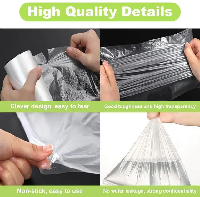 Alt view image 3 of 7 - Food Storage Bags, 1 Roll 12 x 16 Plastic Produce Bag on a Roll Fruits, Vegetable, Bread, Food Storage Clear Bags, 350 Bags