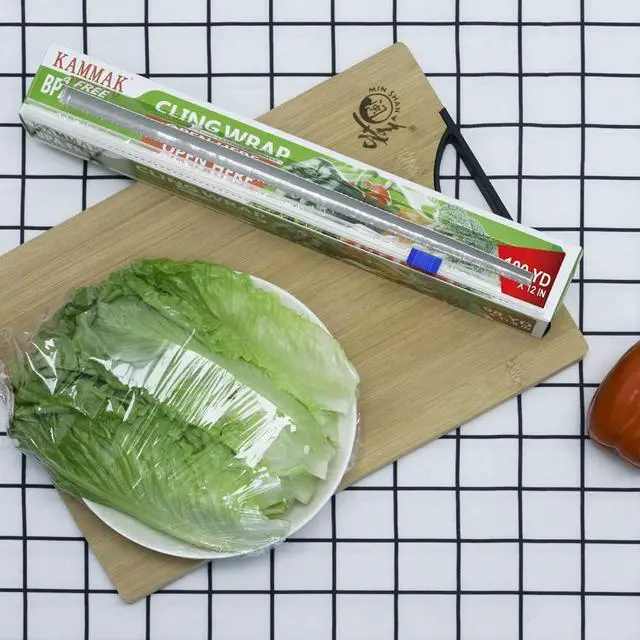 Alt view image 5 of 7 - Plastic Wrap, Food Wrap with Slide Cutter, Cling Wrap 12 inch Food Service Clear Cling Film 2 Pack 300 Square FT Roll BPA-Free Microwave-Safe Kitchen Wrap Quick Cut Plastic Film