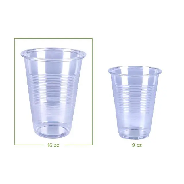 Alt view image 3 of 6 - Disposable Clear Plastic Cups for Cold Drinks, BPA-Free, Easy to Hold, 16oz, 50 Count