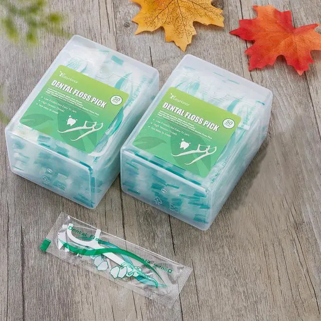 Alt view image 6 of 7 - Dental Floss Picks, 2 Travel Floss Cases,100 Counts,Each Individually Wrapped, Dental Flossers,Floss Sticks,Tooth Floss,Dental Sticks,Teeth Flossers Picks, Gift 1 Mini Toothpick Box.