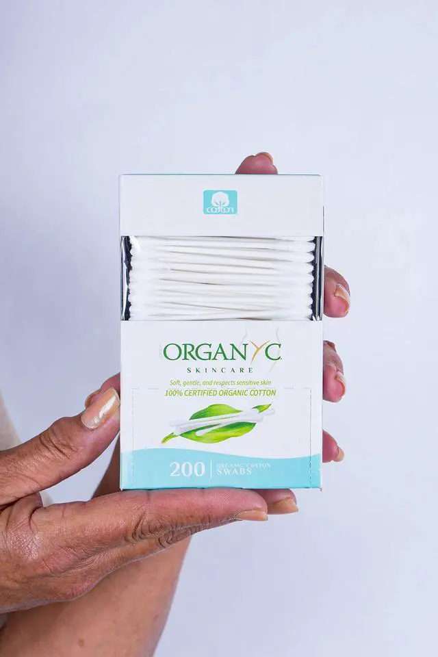 Alt view image 3 of 6 - 100% Certified Organic Cotton Swabs - No Man-Made Materials, 200 Count, White