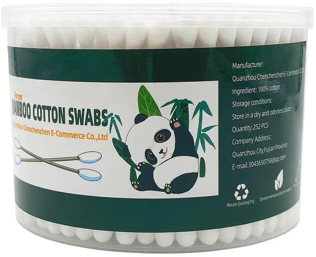 Main image of Thick Cotton Swabs,XL Size Natural Bamboo Cotton Buds,Organic Biodegradable, Large Double Tips Swabs, Extra Absorbent Cotton Swabs For Cleaning