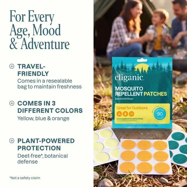 Alt view image 6 of 7 - Mosquito Repellent Bracelet Stickers Pack for Kids & Adults Multi Color, Natural DEET-Free, Essential Oil Infused 20 Bands with 30 Patches, Citronella Scent