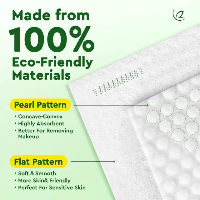 Alt view image 7 of 7 - 100 Count Disposable Face Towels, Biodegradable Skincare Facial Cleansing Towels, Ultra Soft & Thick Makeup Remover Dry Wipes, Lint-Free & Vegan for Sensitive Skin, Travel Essential