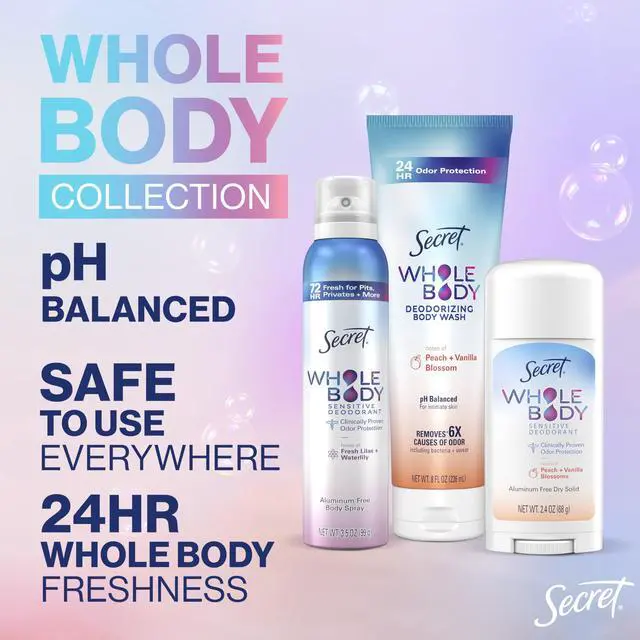 Alt view image 3 of 7 - Whole Body Deodorant Dry Feel Cream + Absorbs Sweat for Women, Completely Clean Scent, Aluminum Free Deodorant, 72 HR Odor Protection, 3.0 oz