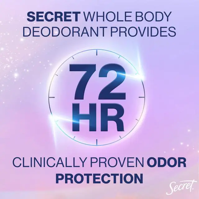Alt view image 6 of 7 - Whole Body Deodorant Dry Feel Cream + Absorbs Sweat for Women, Completely Clean Scent, Aluminum Free Deodorant, 72 HR Odor Protection, 3.0 oz