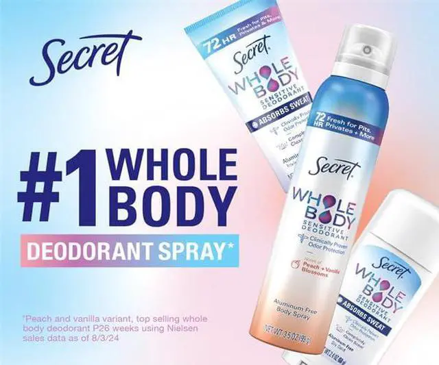 Alt view image 2 of 7 - Whole Body Deodorant Dry Feel Cream + Absorbs Sweat for Women, Completely Clean Scent, Aluminum Free Deodorant, 72 HR Odor Protection, 3.0 oz