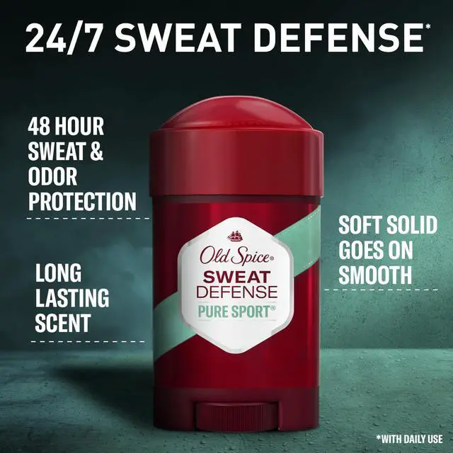 Alt view image 2 of 7 - Antiperspirant and Deodorant for Men, 24/7 Sweat and Odor Protection, Legendary Fragrance, Sweat Defense, Pure Sport Plus, 2.6 oz