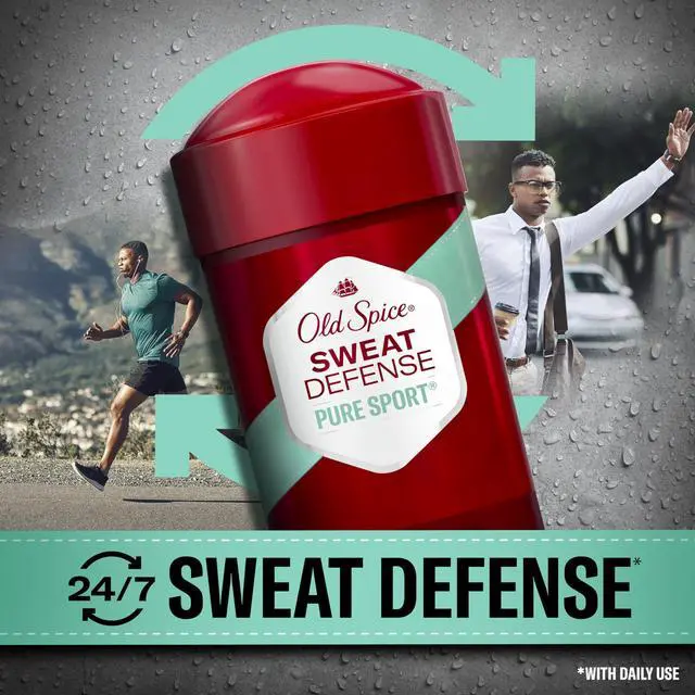 Alt view image 4 of 7 - Antiperspirant and Deodorant for Men, 24/7 Sweat and Odor Protection, Legendary Fragrance, Sweat Defense, Pure Sport Plus, 2.6 oz