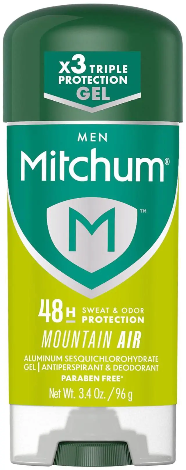Main image of Mens Antiperspirant Deodorant Gel Stick, Mountain Air Scent, 48HR Sweat & Odor Protection, Triple Odor Defense, Alcohol-Free, Dermatologist Tested, 3.4 oz