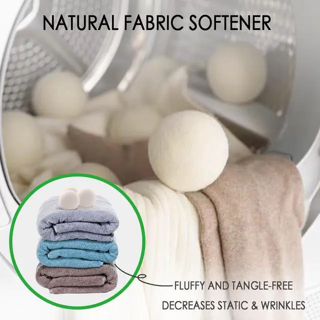 Alt view image 2 of 7 - Wool Dryer Balls, 3 Count XL Dryer Lint Balls, Reusable Premium Natural Fabric Softener, Efficiently Add Essential Oils Instead of Dryer Sheets, Laundry Room Organization Essentials