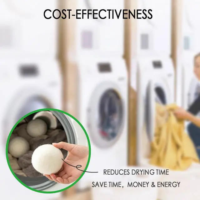 Alt view image 3 of 7 - Wool Dryer Balls, 3 Count XL Dryer Lint Balls, Reusable Premium Natural Fabric Softener, Efficiently Add Essential Oils Instead of Dryer Sheets, Laundry Room Organization Essentials