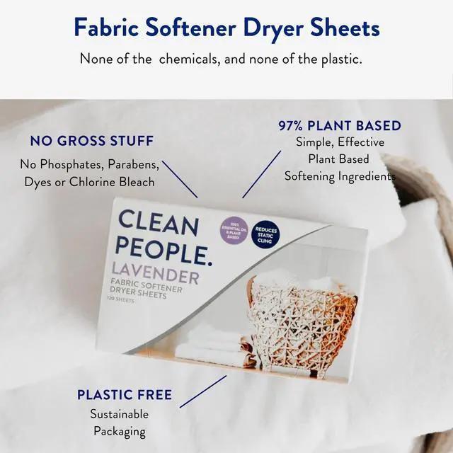 Alt view image 6 of 7 - Fabric Softener Sheets - Dryer Sheets - Softens & Removes Static - Vegan Laundry Softener With Essential Oils - Lavender, 120 Pack