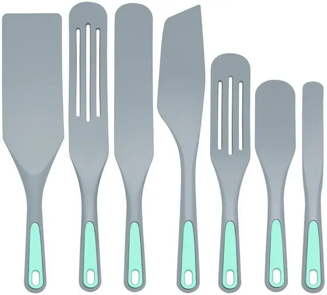 Main image of Silicone Spurtles Set, 7 Piece Nonstick Spurtle Kitchen Utensils, Silicone Spatula, Heat Resistant Spurtle for Salad Stir, Cake Make and Pan-Fried Steak