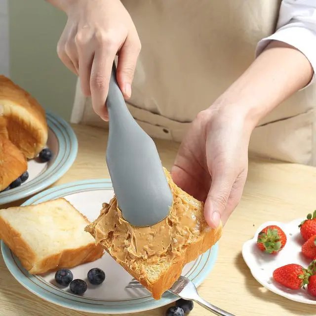 Alt view image 4 of 7 - Silicone Spurtles Set, 7 Piece Nonstick Spurtle Kitchen Utensils, Silicone Spatula, Heat Resistant Spurtle for Salad Stir, Cake Make and Pan-Fried Steak