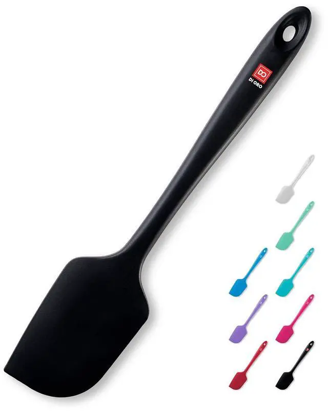 Main image of Silicone Spatula - 600°F Heat-Resistant Rubber Kitchen Spatula for Baking, Scraping, & Mixing - BPA Free Nonstick Cookware Safe Flexible Utensil for Cooking - Seamless & Dishwasher Safe (Black)