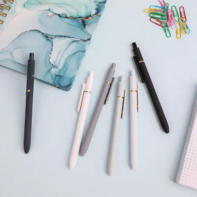 Alt view image 6 of 7 - Gel Pens, 0.7mm Quick Dry Black Ink,Fine Point Smooth Writing Pens,Office School Supplies,Gifts for Women Man(6Pcs Black White Gray, Black)