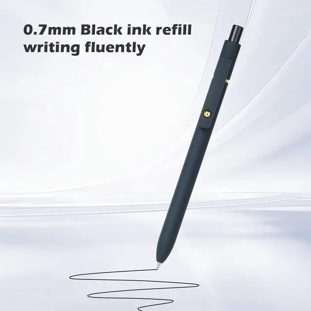 Alt view image 4 of 7 - Gel Pens, 0.7mm Quick Dry Black Ink,Fine Point Smooth Writing Pens,Office School Supplies,Gifts for Women Man(6Pcs Black White Gray, Black)