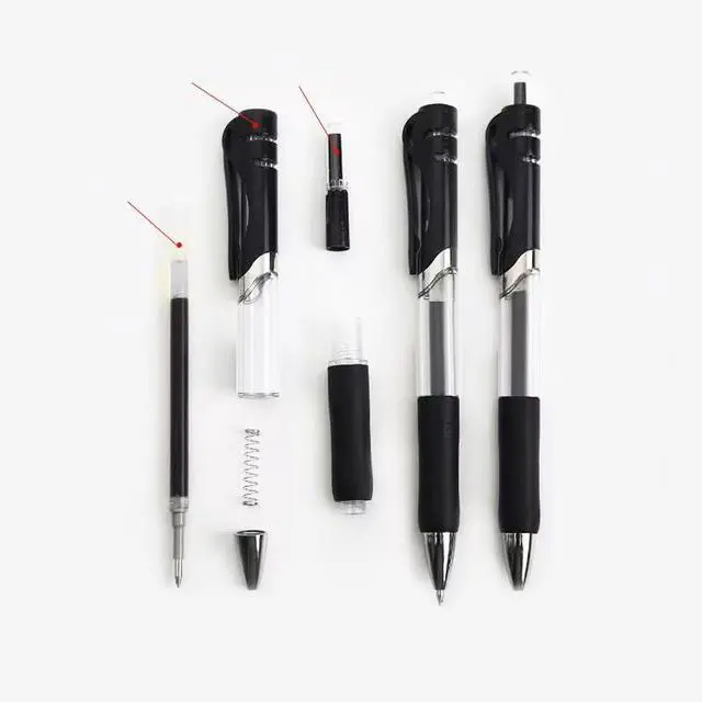 Alt view image 3 of 6 - 30pcs Black Gel Ink Pens for Writing, 0.5 mm Pens Fine Point Smooth Writing Pens for Journaling, Bulk Retractable Rollerball Pens for School Office.