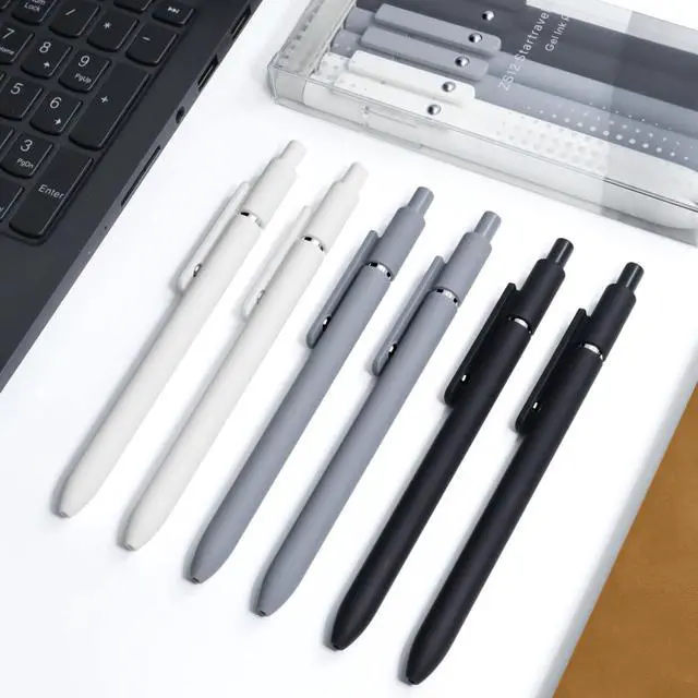 Alt view image 6 of 7 - 6 Pcs Gel Pens 0.5mm Quick Dry Black Ink Pens Fine Point Smooth Writing Pen, Cute Office and School Supplies Gifts for Women Teacher Students (6 Pcs Black White Grey Silver)