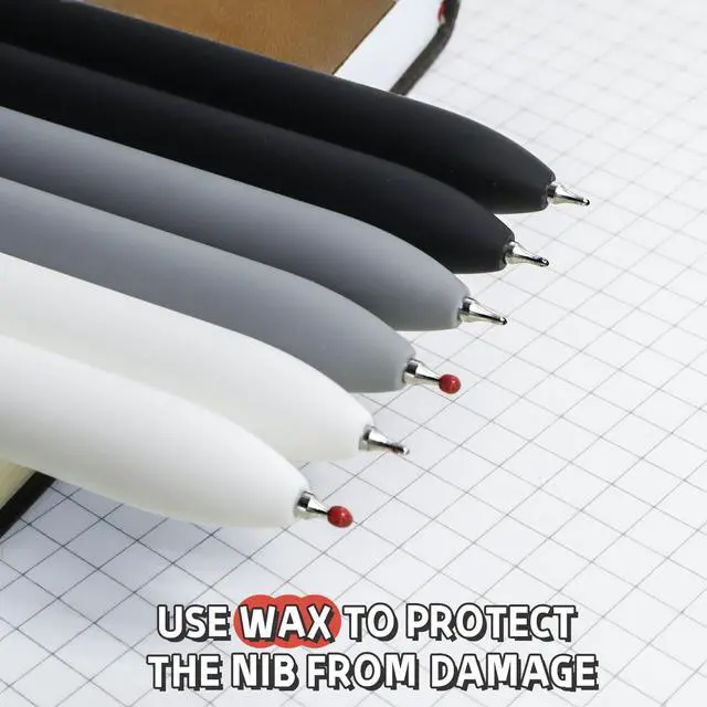 Alt view image 7 of 7 - 6 Pcs Gel Pens 0.5mm Quick Dry Black Ink Pens Fine Point Smooth Writing Pen, Cute Office and School Supplies Gifts for Women Teacher Students (6 Pcs Black White Grey Silver)