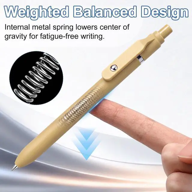 Alt view image 2 of 7 - 8 Pcs Gel Pens - 0.7mm Fine Point Quick-Dry Black Ink, Smooth Writing Pens for Journaling, Note Taking, Office & School Supplies