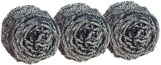 Alt view image 7 of 7 - Stainless Steel Scrubbers, Scouring Pads for Cleaning Tough Baked-On Messes, Metal Scrubbers for Cleaning Dishes, 3 Scrub Pads