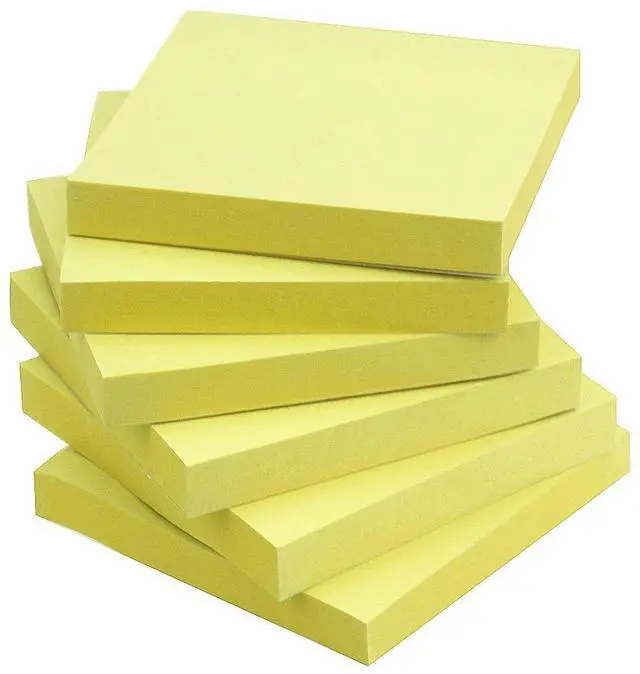 Main image of Sticky Notes 3x3 Self-Stick Notes Yellow Color 6 Pads, 100 Sheets/Pad (Yellow)