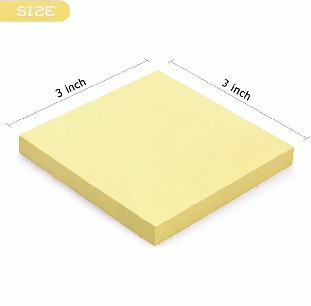 Alt view image 2 of 7 - Sticky Notes 3x3 Self-Stick Notes Yellow Color 6 Pads, 100 Sheets/Pad (Yellow)