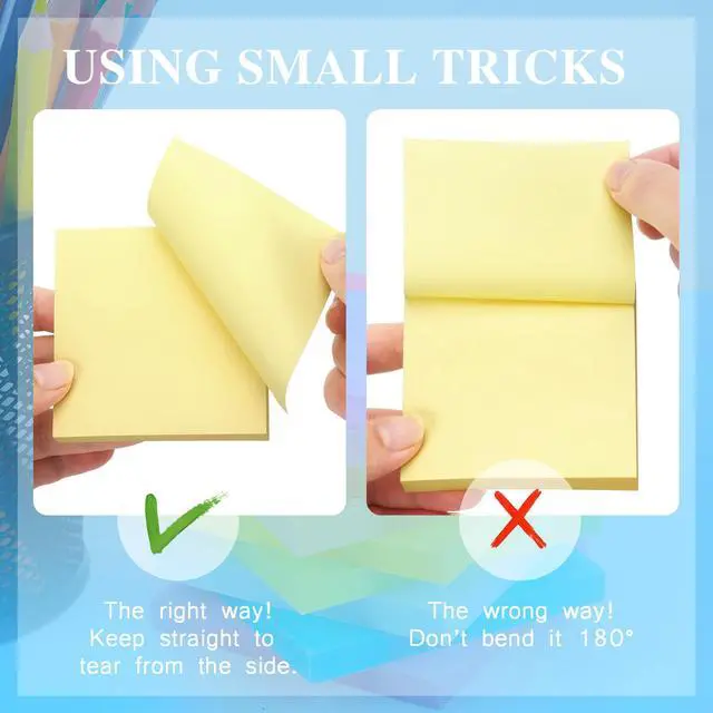 Alt view image 4 of 7 - Sticky Notes 3x3 Self-Stick Notes Yellow Color 6 Pads, 100 Sheets/Pad (Yellow)