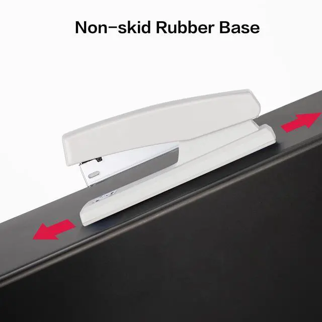 Alt view image 5 of 6 - Stapler, Desktop Staplers with 640 Staples, Office Stapler, 25 Sheet Capacity, White