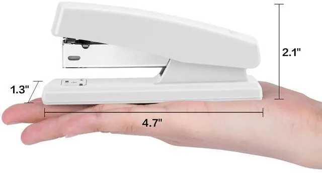 Alt view image 6 of 6 - Stapler, Desktop Staplers with 640 Staples, Office Stapler, 25 Sheet Capacity, White