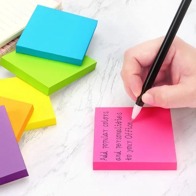 Alt view image 6 of 7 - Sticky Notes 3x3 Pop Up Self-Stick Notes Pads with 6 Bright Colors, Easy to Post for Office, School, Home, 6 Pads/Pack, 100 Sheets/Pad(Pop Up)