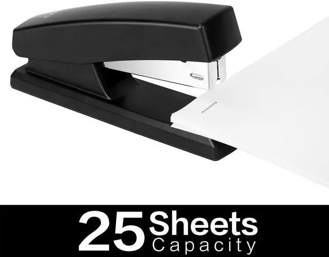 Alt view image 3 of 6 - Deli Stapler, Desktop Staplers with 640 Staples, 25 Sheet Capacity, Black