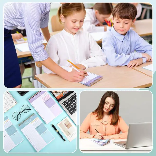 Alt view image 6 of 7 - 2 Packs To Do List Notepad, 104 Pages To Do List Notebook A5 Undated Daily Planner Notepad with Task Checklist Home Office School Supplies
